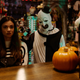 Lauren LaVera as Sienna Shaw and David Howard Thornton as Art the Clown in Terrifier 2